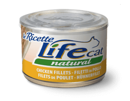 دجاج فيليه 150 غ طعام رطب للقطط لايف كات معلبات
