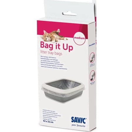 اكياس صندوق فضلات القطط من سافيك Savic Bag it Up Litter Tray Bags Medium للقطط