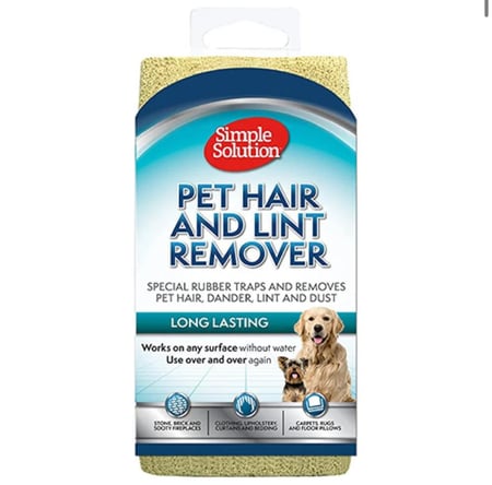 إسفنجة إزالة شعر الحيوانات والوبر من سمبل سلوشن Simple Solution Pet Hair and Lint Remover للقطط والكلاب