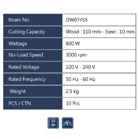 منشار آركت 110 مم 800 واط صيني APT DW07455