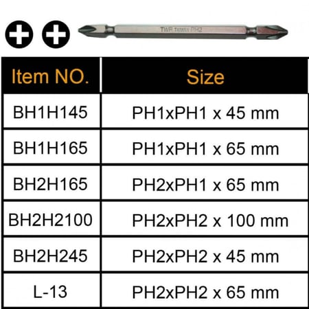 لقمة مفك تايواني ph2*ph2*45