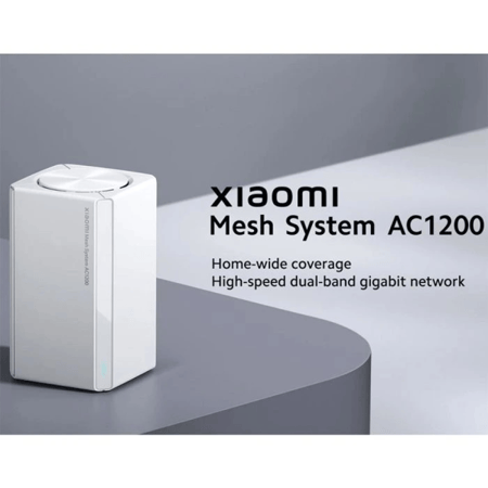 موزع شبكة شاومي بنظام الميش AC1200 ثنائي النطاق قطعتين - أبيض