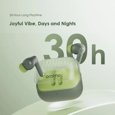 سماعة أورايمو SpaceBuds Neo - بطارية 30 ساعة وصوت محيطي - ذهبي فاتح