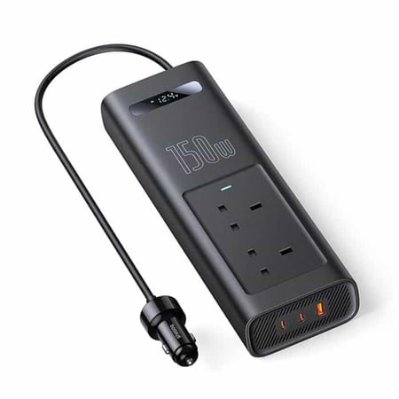 محول كهرباء سيارة بيسوس 150 واط 220 فولت قابس UK