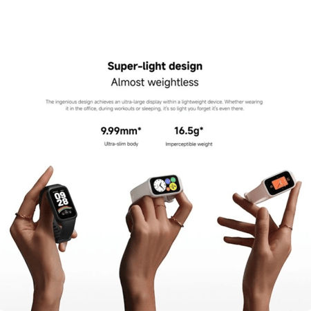 سوار ذكي شاومي باند 9 أكتيف - أبيض بيج