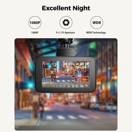 داش كام Arpha D24 بدقة 4K قناتين أمامي وخلفي – أسود