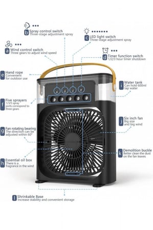 مروحة رذاذ الماء المتنقلة