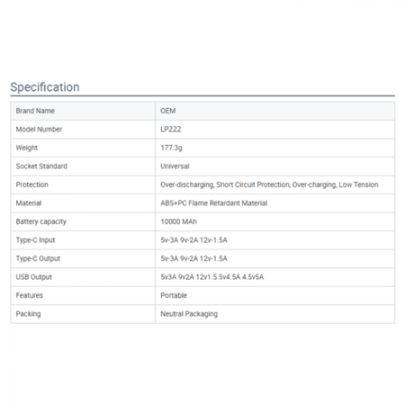 شاحن متنقل ليفوري  10000