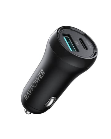 شاحن سياره سريع راف باور 38 واط pd شحن سريع عروض شاحن سياره سريع راف ب