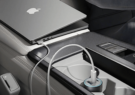 انكر شاحن سيارة 535 بقوة 67 واط -2 تايب سي +1 يواس بي- اسود