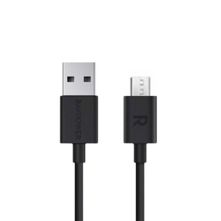 سلك شاحن مايكرو usb  راف باور طول 1 متر - أسود