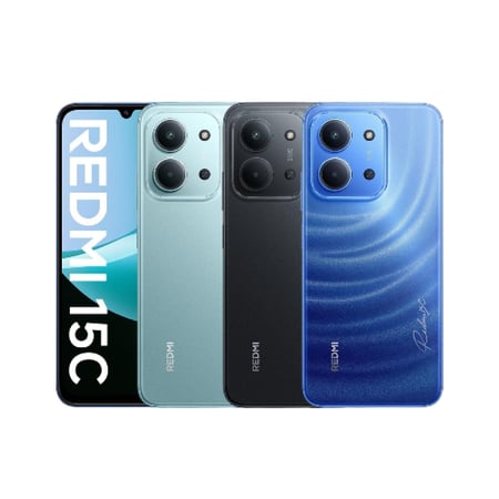 ريدمي 15 سي ذاكرة 256 جيجا رام 8+8 جيجا .4G