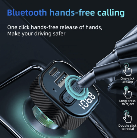 TENPLUS- شاحن السيارة MP3 و FM بقوة 30 واط