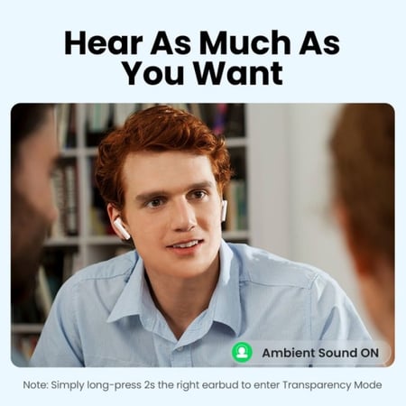 سماعة أذن يوجرين لاسلكية هاي تون تي 3 مع خاصية إلغاء الضوضاء النشط