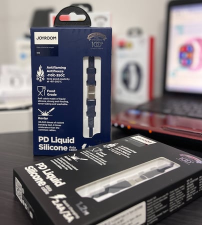 سلك شاحن تايب سي الى تايب سي جيروم اصدار جديد سريع ومرن مقاوم للحراره