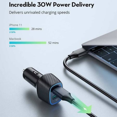 فيش شاحن سيارة سريع بقوة 60 واط