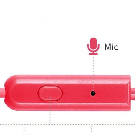 سماعة أذن رياضية ستيريو سلكية وردي لجميع الأجهزة موديل AU-03