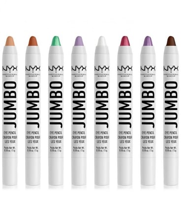NYX JUMBO EYE PENCIL VAULT Limited edition. 8 festive jumbo eye shades أقلام جامبو من نكس متعددة الاستخدامات