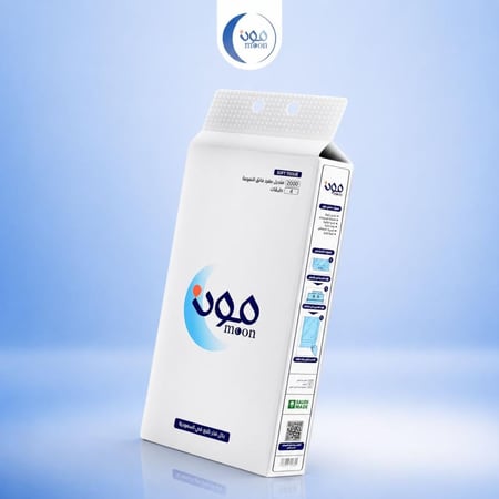 بكج مناديل مون الطويلة 2000 منديل 5 عبوات + 2 هدية
