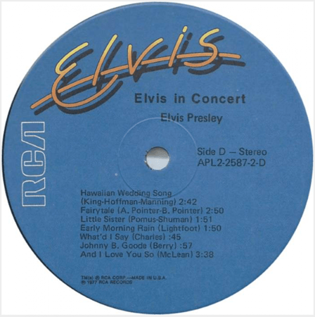Elvis Presley - Elvis In Concert