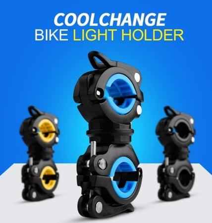 حامل كشاف الدراجات الهوائية ويمكن استخدامه للعديد من المهام ازرق