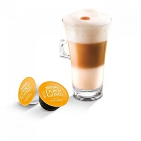 كبسولات قهوة لاتيه مكياتو دولشي غوستو نسكافيه 183.2ج*16كبسوله Nescafe Dolce Gusto Latte Macchiato Coffee Capsules