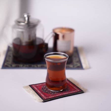 كوستر سجاد أسود  مزخرف(1)