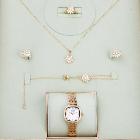 طقم فاخر ماركة فورايفر FE-6-285 ذهبي 1