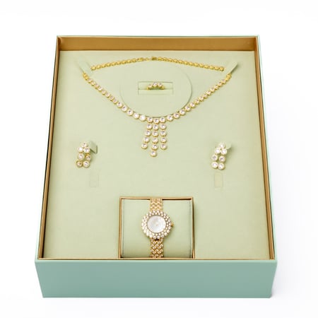 طقم فاخر من روائع جنيفا ماركه جورج كلاين GK1017 ذهبي