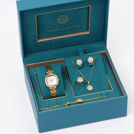 طقم فاخر ماركة فورايفر FE-6-285 ذهبي 1