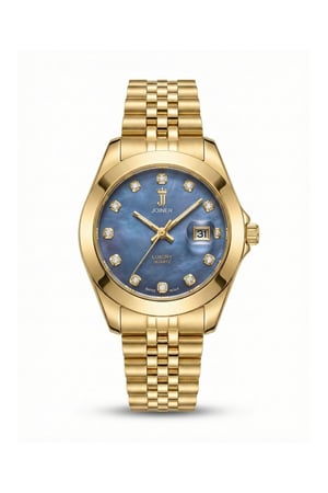 ساعه نسائية ماركة جوينر JO14322 ذهبي مينا رصاصي