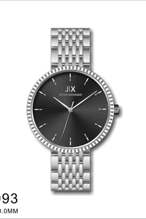 ساعة رجالية ماركة جوفاني اكسشينج JX093 فضي مينا اسود