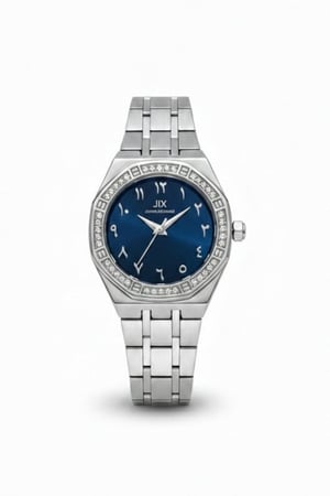ساعة ماركه جوفاني اكسشينج JX139 فضي مينا ازرق