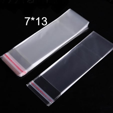 اكياس شفافه لاصقه وطني تزن500 جرام مقاس 7*13