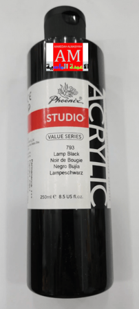 الوان اكريلك فونكس 250 ملي  اسود 793