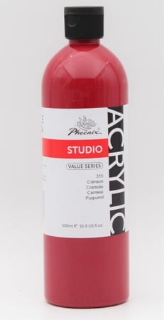 الوان اكريلك 500مل فونكس  احمر قرمزي غامق 315