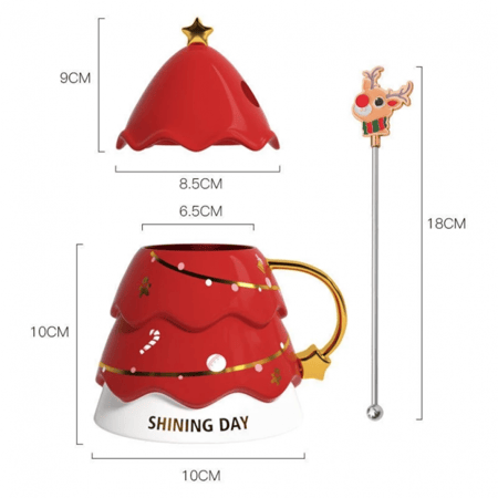 كوب شتوي بشكل شجره