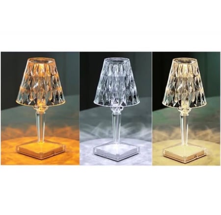 ابجوره كريستال بثلاث الوان للاضاءه