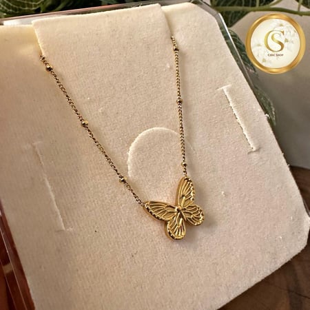 سلسال الفراشة مطلي ذهب