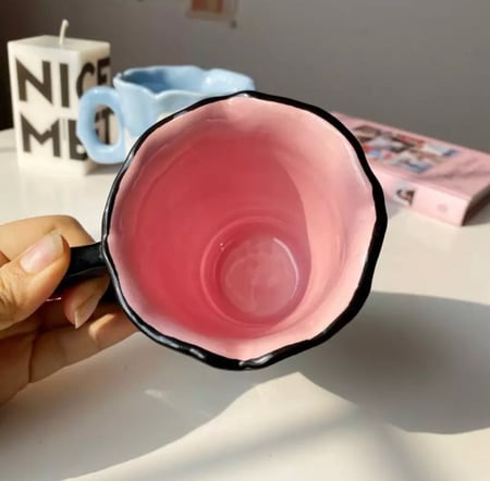 كوب سيراميك اسود وابيض (300مل)