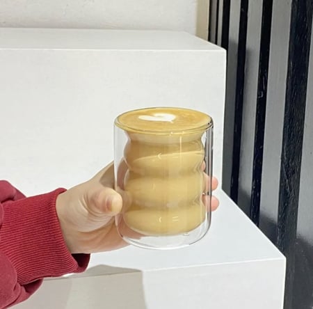 كوب زجاج دبل