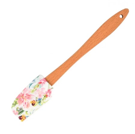 ملعقة سيلكون مع مسكه خشب