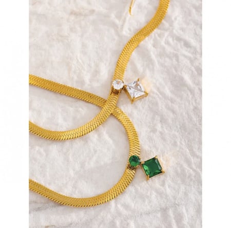 قلاده عريضه مع كريستال