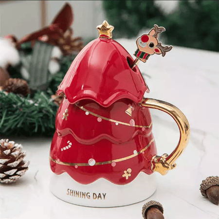 كوب شتوي بشكل شجره