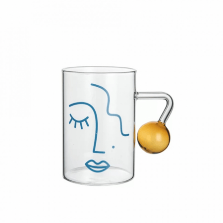 كوب زجاج مميز بحجمين