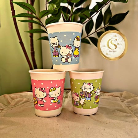 3 كاسات ورقيه هلوكيتي