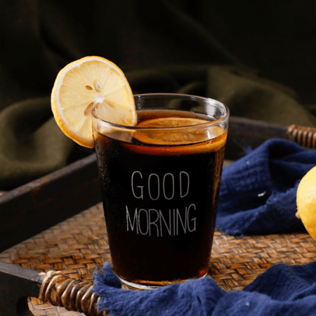 اكواب زجاج Good morning