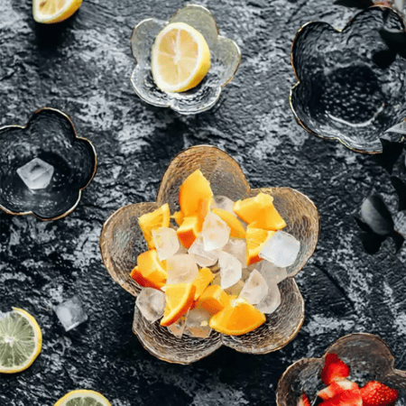 زبديه زجاج بشكل ورده