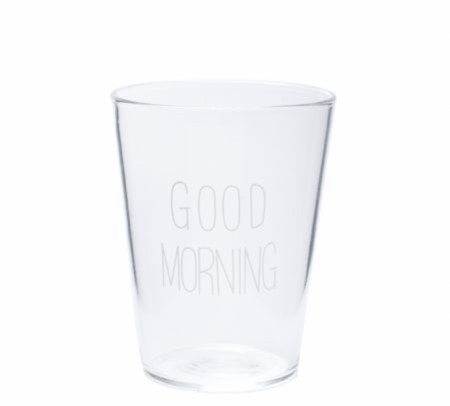 اكواب زجاج Good morning