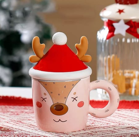 كوب شتوي مع غطاء وملعقة (380مل)